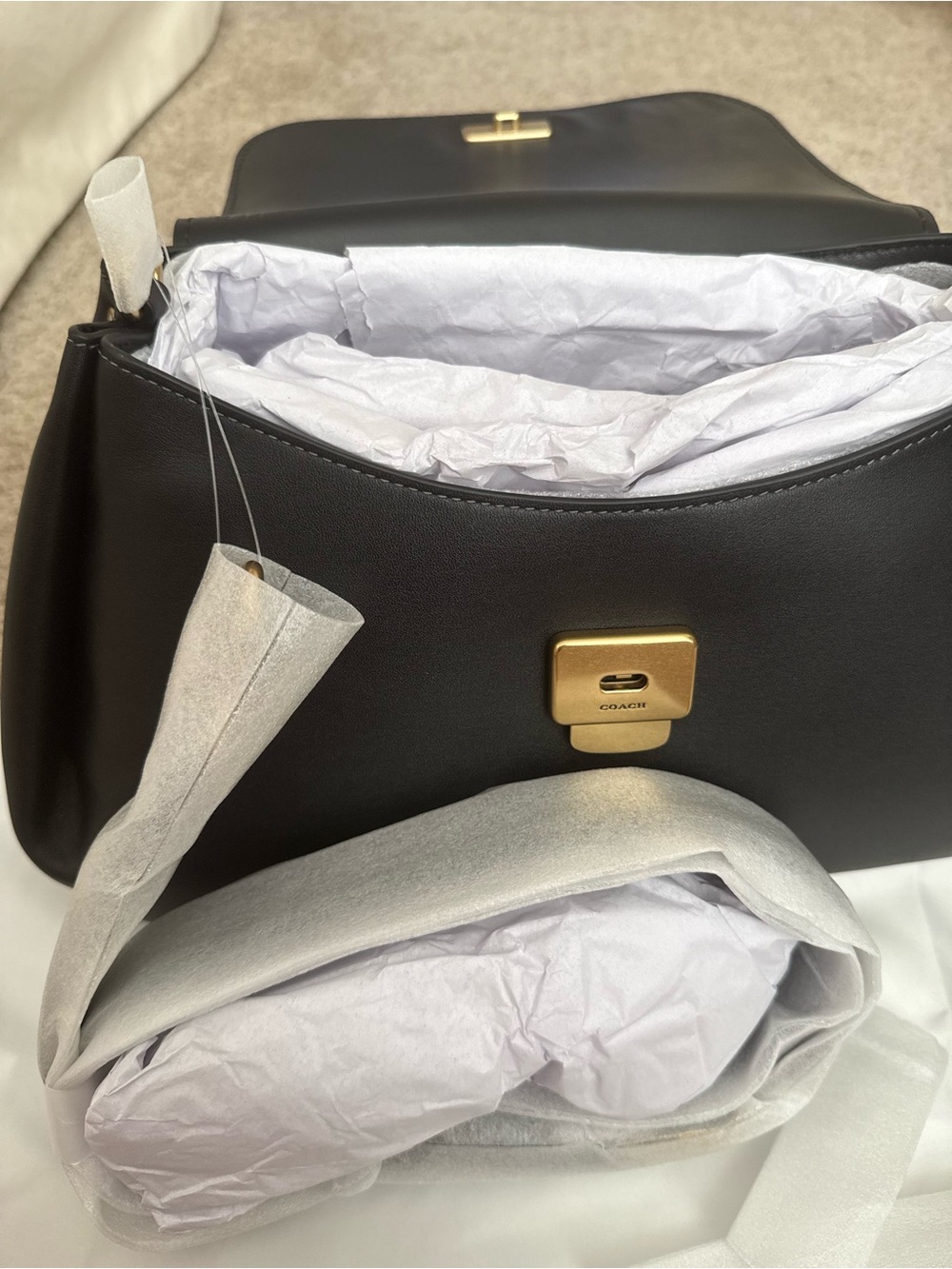 NWT Coach Slouchy Rogue Black - Picture 5 of 8